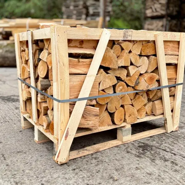 Ready to Burn Kiln Dried Firewood Bundle, Large Crate, 2 crates